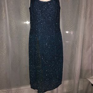 Papell Boutique evening cocktail beaded dress